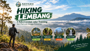 Ilustrasi suasana hiking di kawasan Lembang Bandung