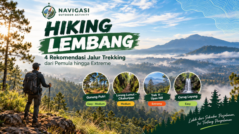 Ilustrasi suasana hiking di kawasan Lembang Bandung